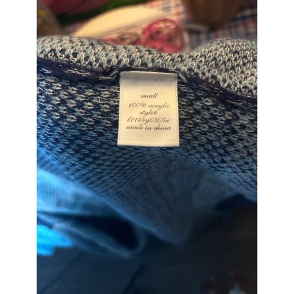 Miami Aztec Tribal Print Women's Waterfall Sweater Small Southwestern Cozycore - Picture 10 of 11